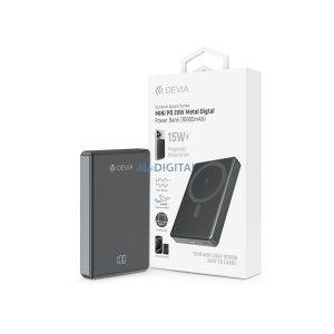 Devia Extreme Speed Series Mini Metal Digital PD 20W powerbank - 10.000 mAh -   szürke