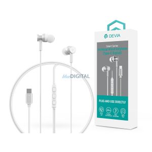 Devia Smart Series M1 Metal In-Ear sztereó fülhallgató - Type-C - ezüst
