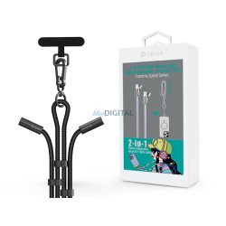   Devia Extreme Speed Series Woven 60W PD Type-C/Type-C adat- és töltőkábel + nyakpánt 1.6m - fekete