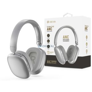 Devia EarBass Pro2 ANC Bluetooth sztereó fejhallgató beépített mikrofonnal - ezüst