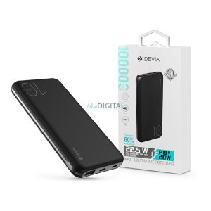 Devia hordozható külső akkumulátor / power bank - 10.000 mAh - Devia Smart      Series 22.5W Full Compatible - USB + Type-C + microUSB + PD - fekete