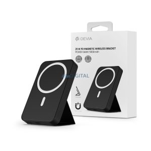 Devia Extreme Speed Series Magnetic PD 20W powerbank/állvány - Lightning/Type-C - 5000 mAh - fekete