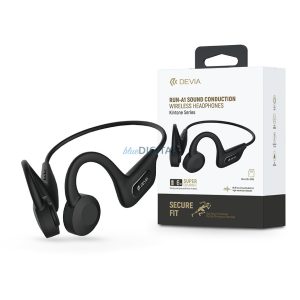 Devia Sport Bluetooth sztereó fülhallgató v5.0 microSD kártyaolvasóval - Devia  Kintone Series Run-A1 Sound Conduction Wireless Headset - fekete