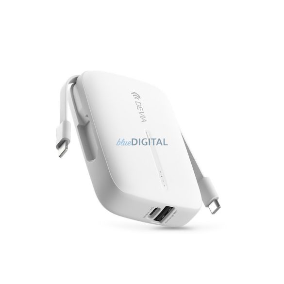 Devia Kintone Series - USB + Type-C - powerbank + Type-C/Lightning kábel - 10.000 mAh - fehér