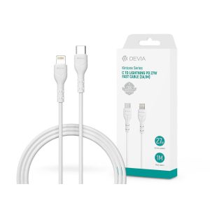 Devia USB Type-C - Lightning adat- és töltőkábel 1 m-es vezetékkel - Devia      Kintone Series Type-C to Lightning PD Cable - 27W - fehér