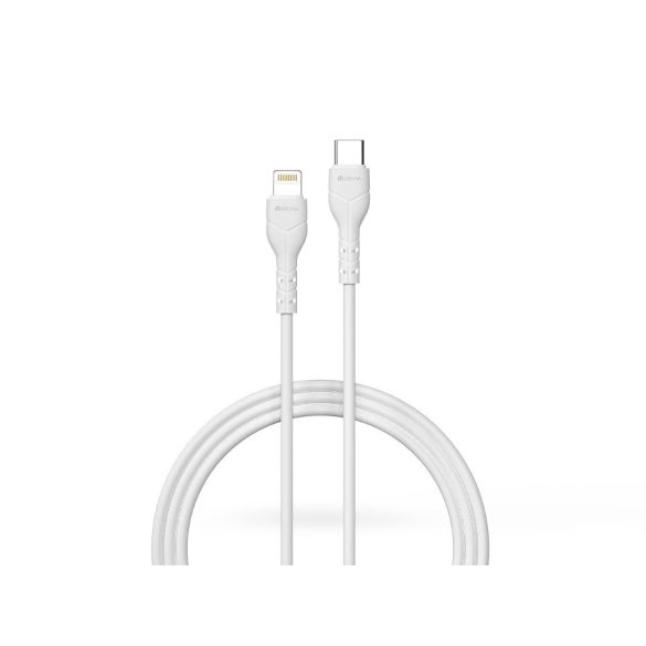 Devia USB Type-C - Lightning adat- és töltőkábel 1 m-es vezetékkel - Devia      Kintone Series Type-C to Lightning PD Cable - 27W - fehér - ECO csomagolás