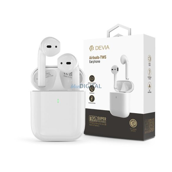 Devia TWS Bluetooth sztereó headset v5.3 + töltőtok - Devia Airbuds-TWS WirelessEarphone with Charging Case - fehér