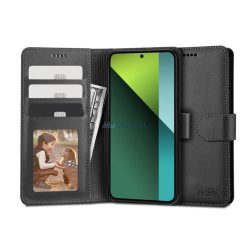   Tech-Protect Wallet Flip oldalra nyíló tok - Xiaomi Redmi Note 13 Pro 5G/Poco X6 5G - fekete