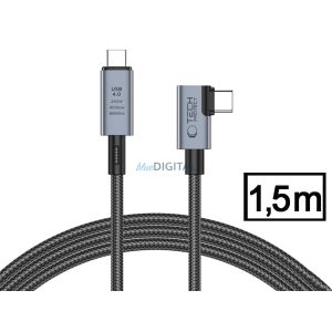 Tech-Protect USB Type-C - USB Type-C adat- és töltőkábel - Tech-Protect         Ultraboost USB 4.0 / 8K / 40 Gbps / PD240 Cable - 240W - szürke