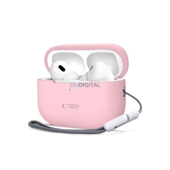 Tech-Protect szilikon tok AirPods Pro 1/2 fülhallgatóhoz - pink