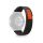 Samsung Galaxy Watch 4 / 5 / 5 Pro / 6 nylon 20 mm-es sportszíj -               40/42/43/44/45/46/47 mm - fekete/narancs (ECO csomagolás)