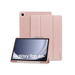 Samsung X210/X215/X216 Galaxy Tab A9+ 11.0 tablet tok (Smart Case) on/off       funkcióval, Pencil tartóval - Tech-Protect - rózsaszín (ECO csomagolás)