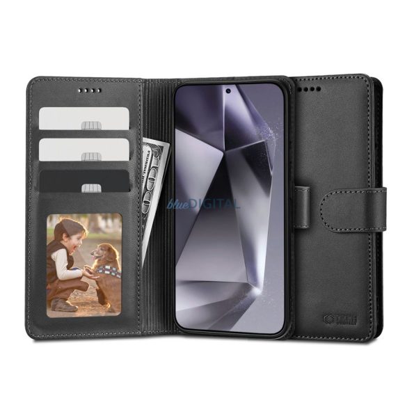 Tech-Protect Wallet flipes bőrtok - Samsung SM-S926 Galaxy S24+ - fekete