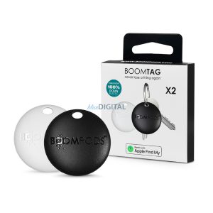 Boompods bluetooth tracker AirTag - Boompods Boomtag - 2 db/csomag -            fekete/fehér