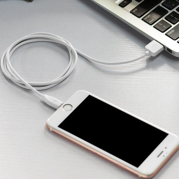 Apple iPhone Lightning USB töltő- és adatkábel 3 m-es vezetékkel - HOCO X1 Lightning Cable - 2.1A - fehér