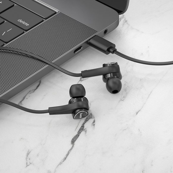 HOCO sztereó fülhallgató USB Type-C csatlakozóval - HOCO M67 Passion with Microphone - fekete