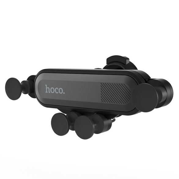 Univerzális szellőzőrácsba illeszthető PDA/GSM autós tartó - HOCO CA51 Air      Outlet Gravity In-Car Holder - fekete