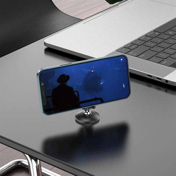 Univerzális műszerfalra helyezhető mágneses PDA/GSM autós tartó 4,7-6,5" méretű készülékhez - HOCO CA78 Magnetic Car Holder - fekete
