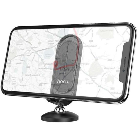 Univerzális műszerfalra helyezhető mágneses PDA/GSM autós tartó 4,7-6,5" méretű készülékhez - HOCO CA78 Magnetic Car Holder - fekete