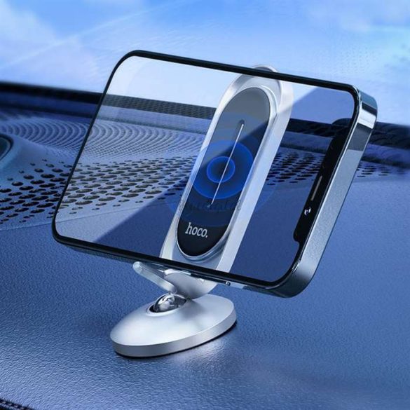 Univerzális műszerfalra helyezhető mágneses PDA/GSM autós tartó 4,7-6,5", méretű készülékhez - HOCO CA78 Magnetic Car Holder - fekete