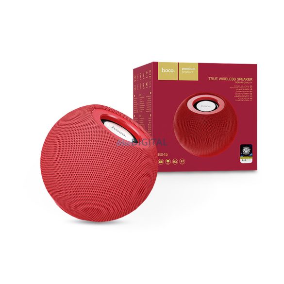 HOCO vezeték nélküli bluetooth hangszóró - HOCO BS45 True Wireless Speaker - piros