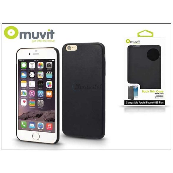 Apple iPhone 6 Plus/6S Plus hátlap - Muvit Back Thin Case - fekete