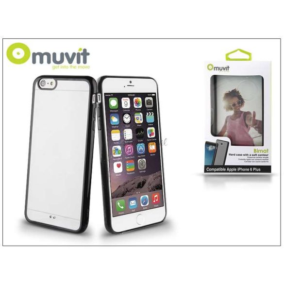Apple iPhone 6 Plus/6S Plus hátlap - Muvit Bimat - fekete/átlátszó