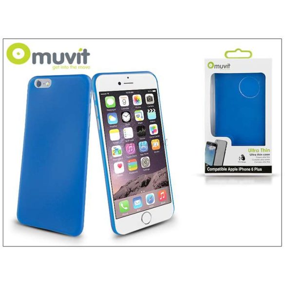 Apple iPhone 6 Plus szilikon hátlap - Muvit Ultra Thin 0,35 mm - kék