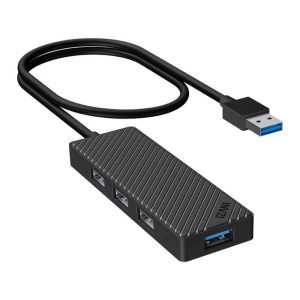 INVZI MH04 USB Hub 4 az 1-ben 4x USB 3.0 (fekete)