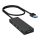 INVZI MH04 USB Hub 4 az 1-ben 4x USB 3.0 (fekete)