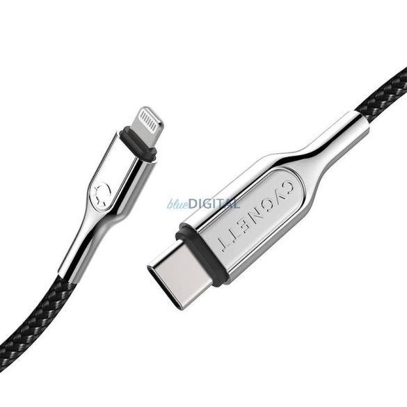 Kábel USB-C TO Lightning Cygnett Armor 30W 2m (fekete)