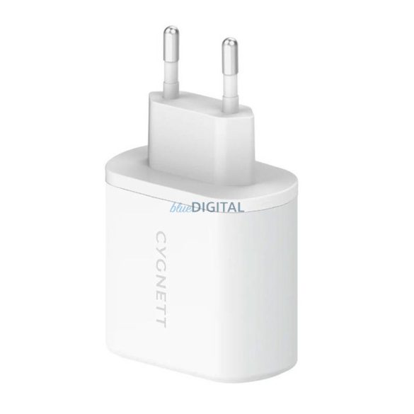 Fali töltő Cygnett 2x USB-C 35W (fehér)