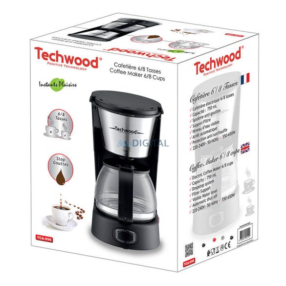 Techwood pour-over kávéfőző TCA-696 (fekete)