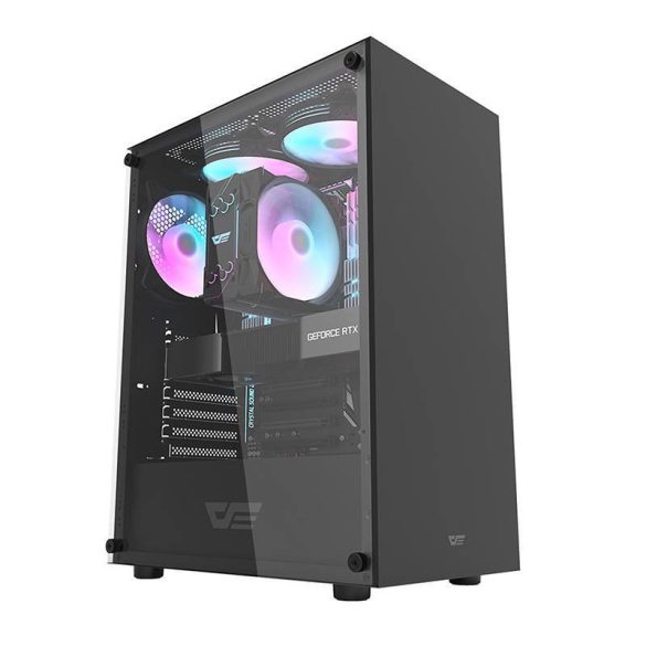 Számítógépház Darkflash DK100 (fekete)