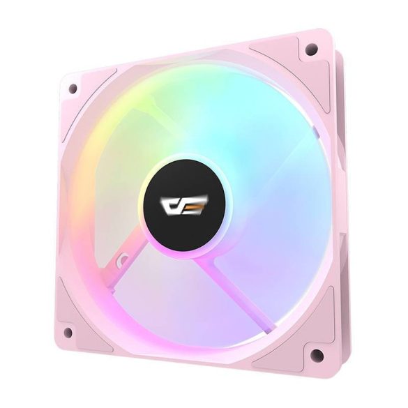 Számítógépes ventilátor Darkflash CL12 LED (120x120) (rózsaszín)