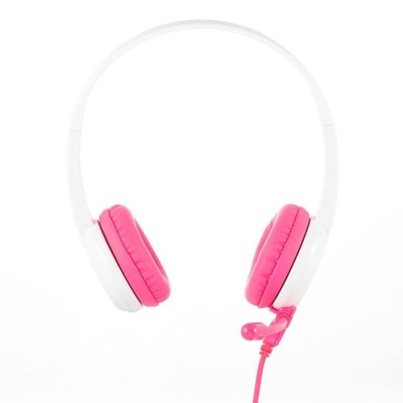 Vezetékes fejhallgató gyerekeknek BuddyPhones School+ (rózsaszín)