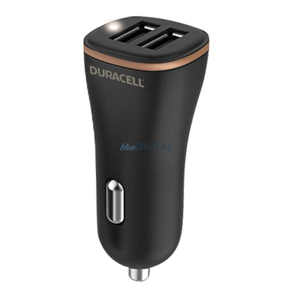 Duracell autós töltő 2xUSB-A csatlakozóval 30W (fekete)