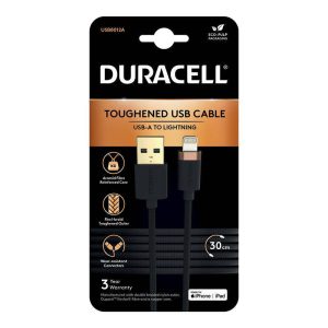 Duracell USB-C kábel Lightninghoz 0,3m (fekete)