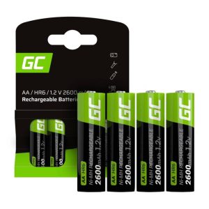 Zöld cellás újratölthető elem 4x AA R6 2600mAh 2600mAh