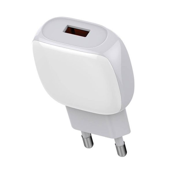 LDNIO A1306Q hálózati töltő 1xUSB-A csatlakozóval és USB-A - microUSB kábellel 18W fehér