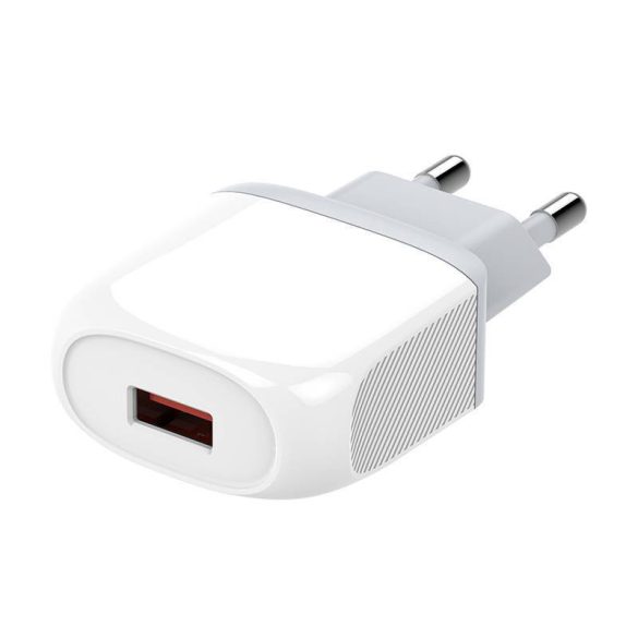 LDNIO A1307Q hálózati töltő 1xUSB-A csatlakozóval és USB-A - microUSB kábellel 18W fehér