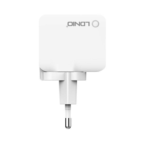 LDNIO A2203 hálózati töltő 2xUSB-A csatlakozóval és USB-A - Lightning kábellel 12W fehér