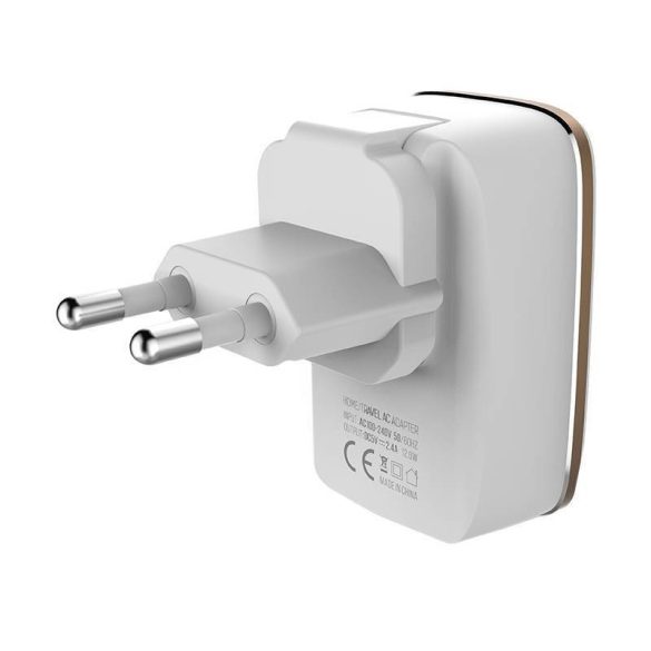 LDNIO A2204 hálózati töltő 2xUSB-A csatlakozóval és USB-A - Lightning kábellel 12W fehér