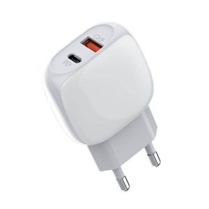 LDNIO A2313C hálózati töltő 1xUSB-A és 1xUSB-C csatlakozóval és USB-A - Type-C kábellel max. 20W fehér