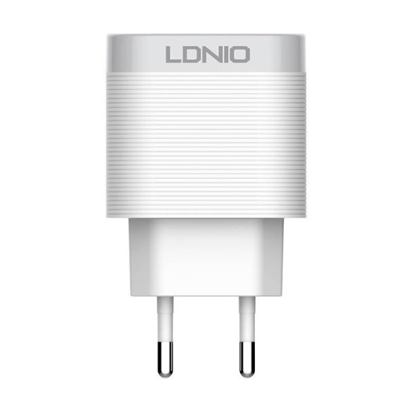 LDNIO A303Q hálózati töltő 1xUSB-A csatlakozóval és USB-A - Lightning kábellel 18W fehér