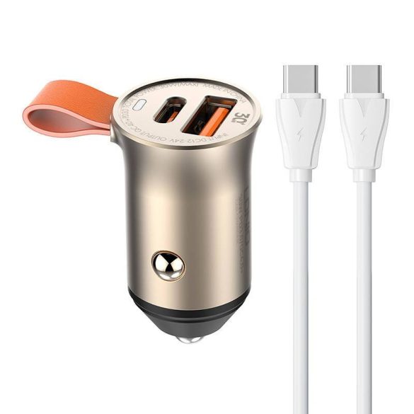 LDNIO C509Q autós töltő 1xUSB-A és 1xUSB-C csatlakozóval és Type-C - Type-C kábellel