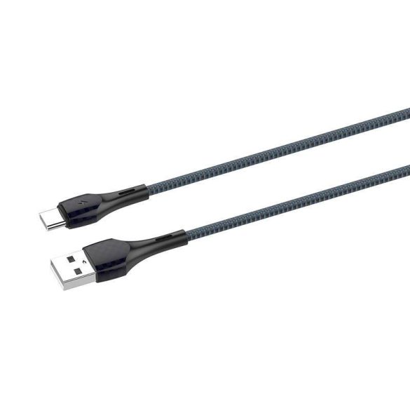 LDNIO LS521, 1m USB - USB-C kábel (szürke-kék)