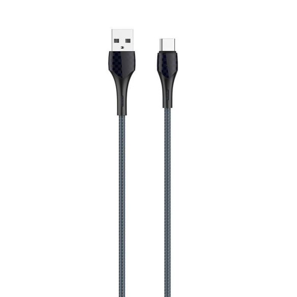 LDNIO LS521, 1m USB - USB-C kábel (szürke-kék)