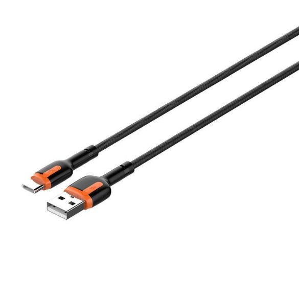 LDNIO LS532, USB - USB-C 2m kábel (szürke-narancs)