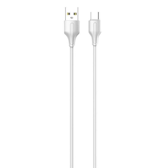 USB és USB-C kábel LDNIO LS540, 2,4A, 0,2m (fehér)